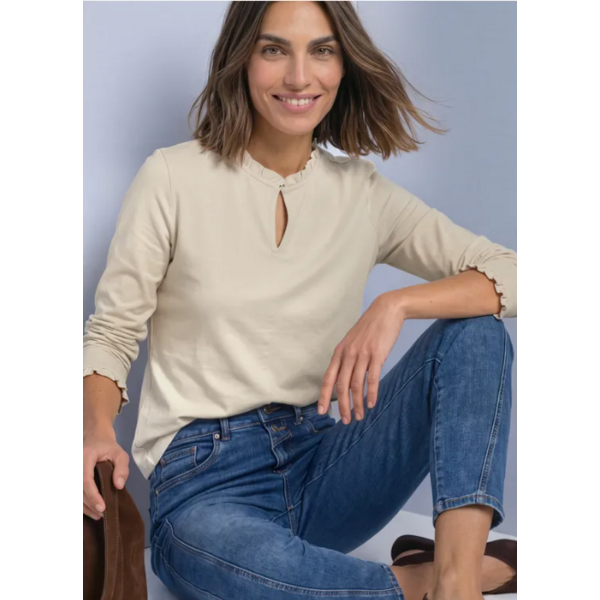 Street One Frill Neck Basic Shirt 