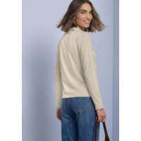 Street One Frill Neck Basic Shirt Pure Beige