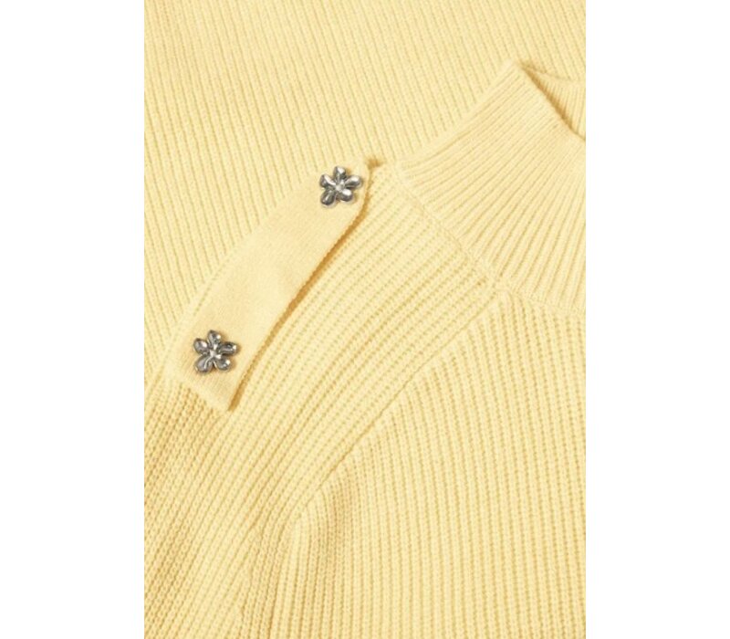 Street One Sweater with Button Detail Sunbeam Yellow