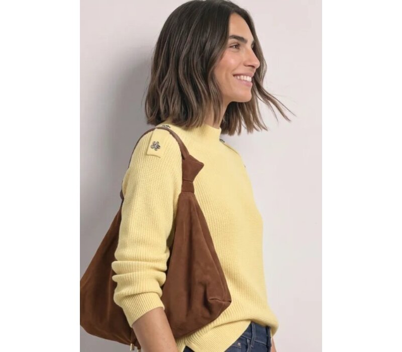 Street One Sweater with Button Detail Sunbeam Yellow