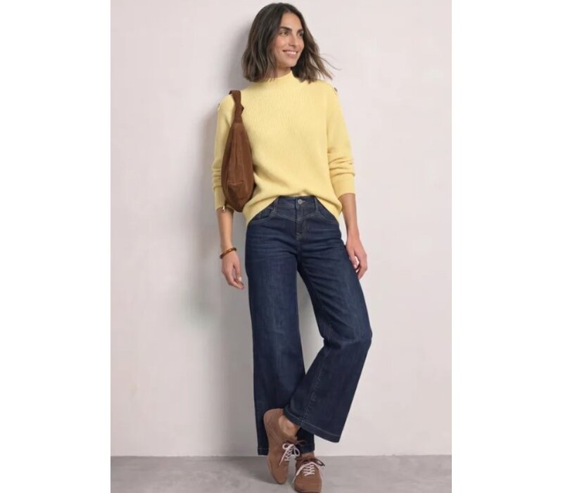 Street One Sweater with Button Detail Sunbeam Yellow