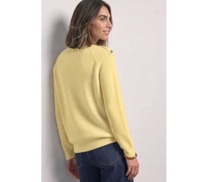 Street One Sweater with Button Detail Sunbeam Yellow