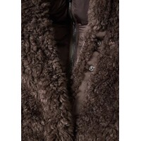 Street One Teddy Coat with Hoody Auburn Brown