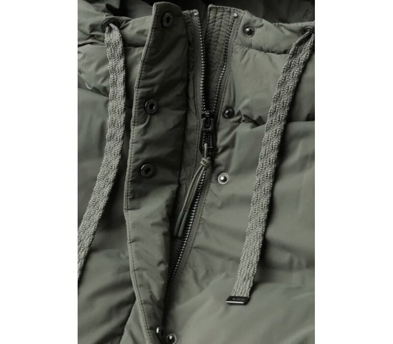 Street One Long Padded Jacket Somber Green