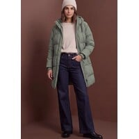 Street One Long Padded Jacket Somber Green