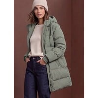 Street One Long Padded Jacket Somber Green
