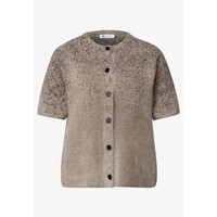 Street One Fluffy Short Jacquard Cardigan Sanded Amber