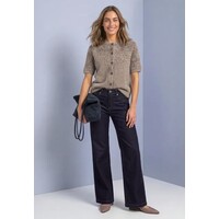 Street One Fluffy Short Jacquard Cardigan Sanded Amber