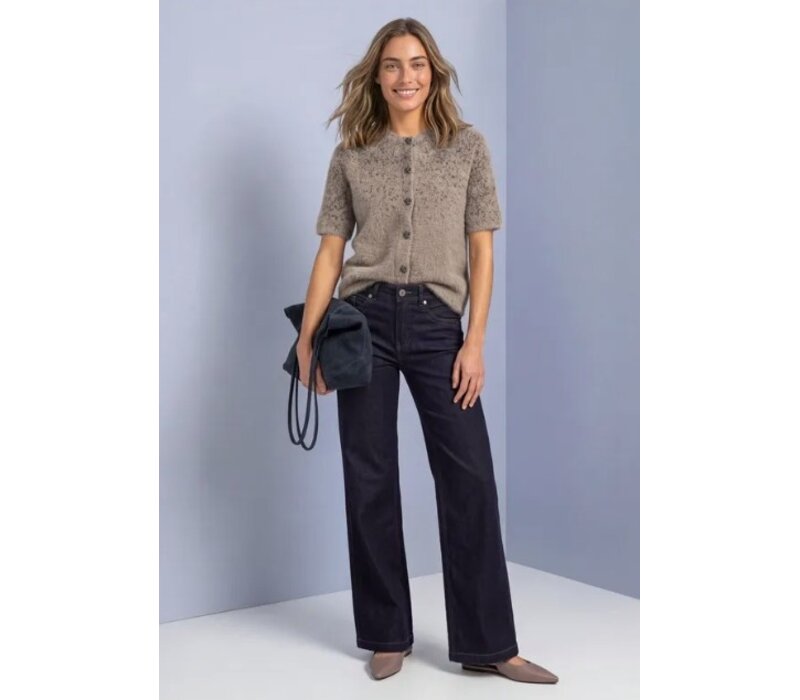 Street One Fluffy Short Jacquard Cardigan Sanded Amber