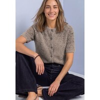 Street One Fluffy Short Jacquard Cardigan Sanded Amber
