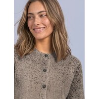 Street One Fluffy Short Jacquard Cardigan Sanded Amber