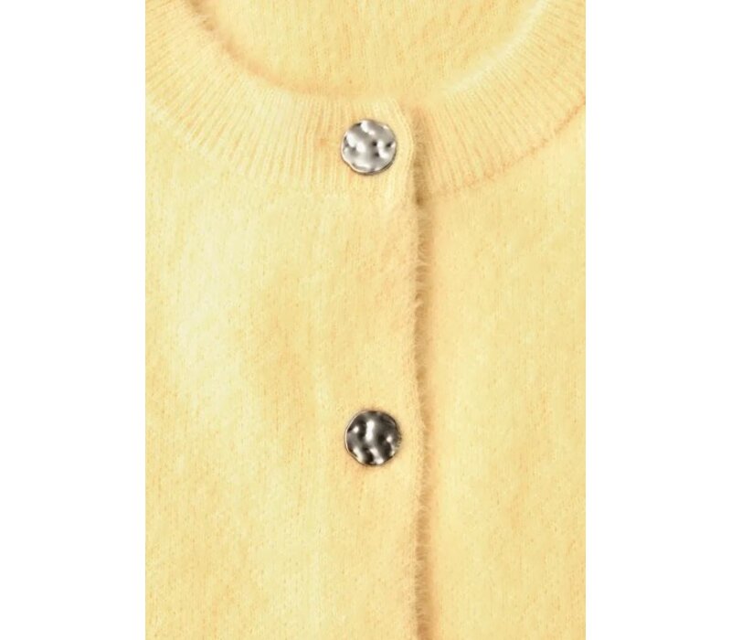 Street One Fluffy Short Sleeve Cardigan Sunbeam Yellow