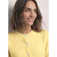 Street One Fluffy Short Sleeve Cardigan Sunbeam Yellow
