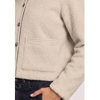 Street One Teddy Jacket Woven Detail Clay Sand