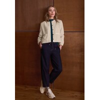 Street One Teddy Jacket Woven Detail Clay Sand