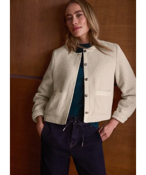 Street One Street One Teddy Jacket Woven Detail