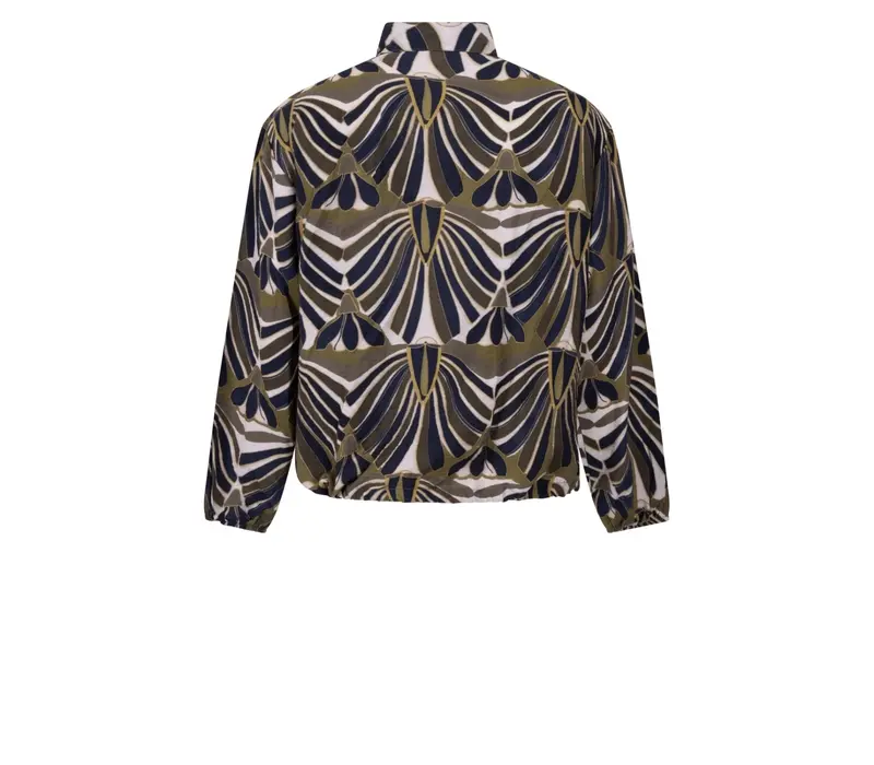Zoso Mattie Blouse Navy Green