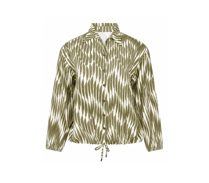 Zoso Nadia Blouse Green Offwhite
