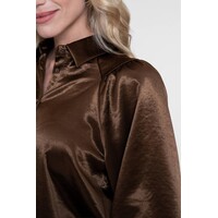 Geisha Top Satin Brown