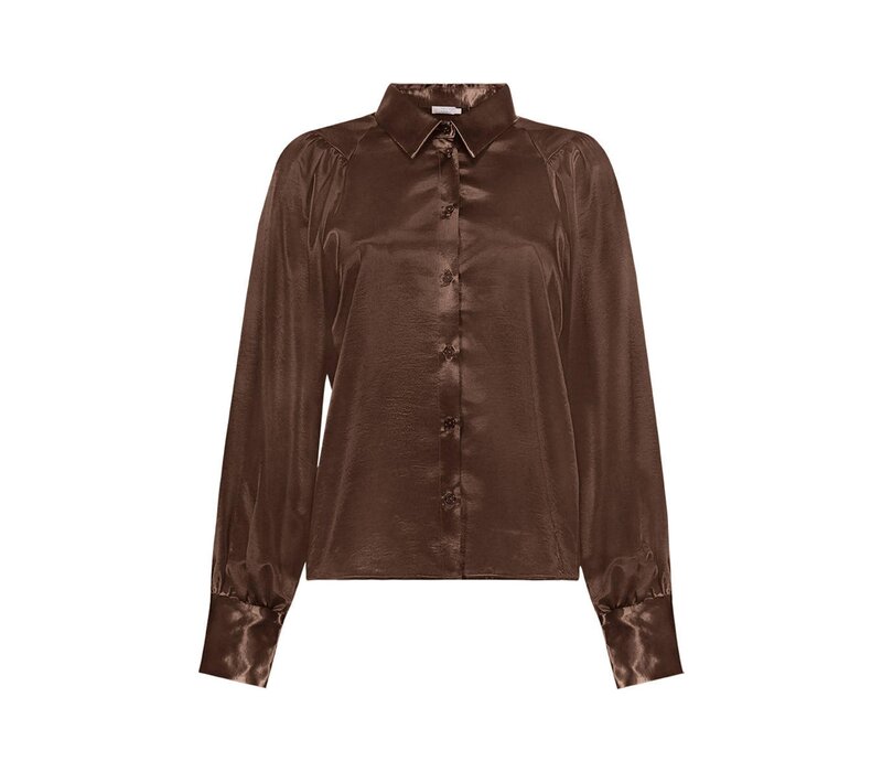 Geisha Top Satin Brown