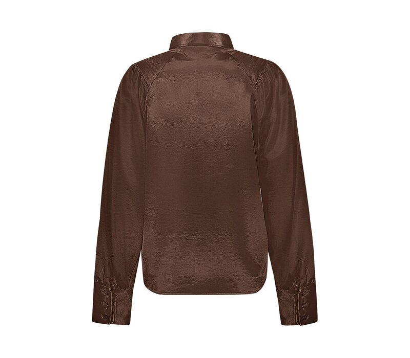 Geisha Top Satin Brown