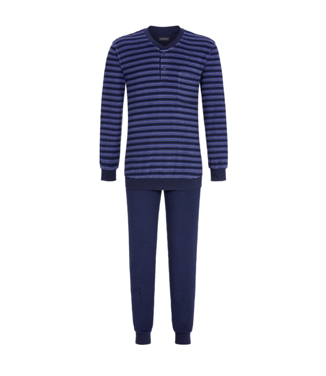 Pyjama met Stretch Badstof - Blauw