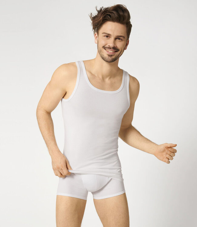 Men Basic SH02 Vest - Wit