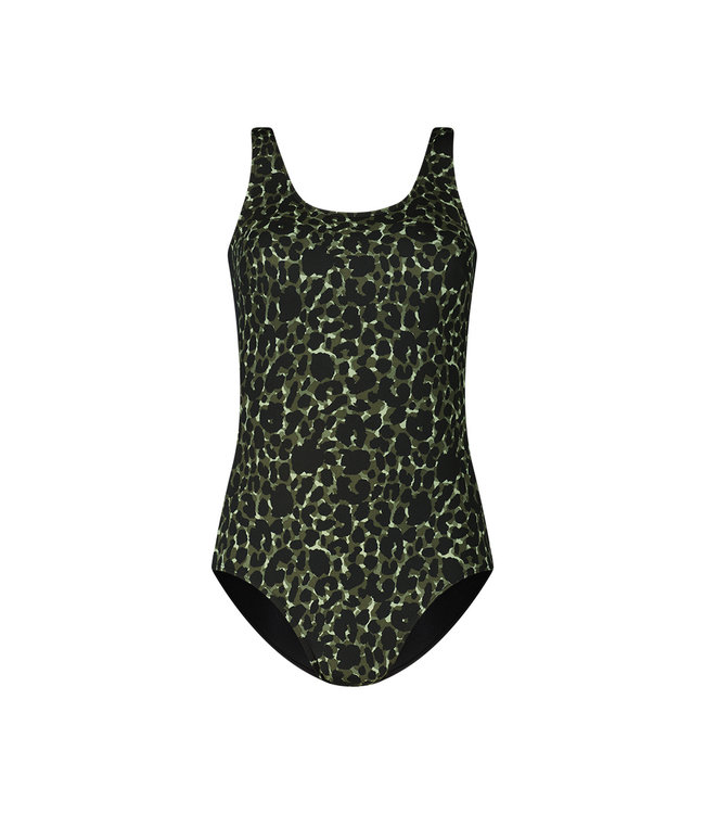 Pool Swimsuit Prothesis - Animal Spots Green