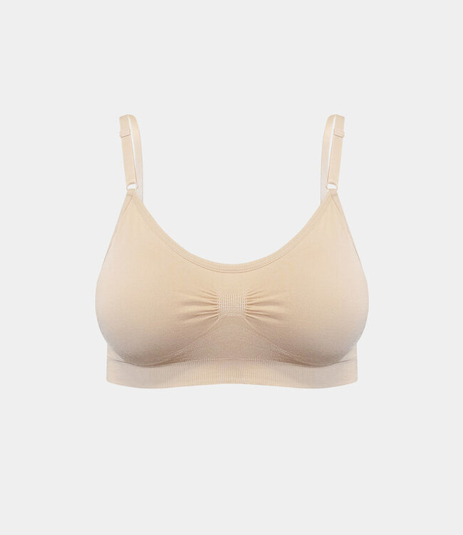 Comfort Bra With Spagetti Straps - Latte