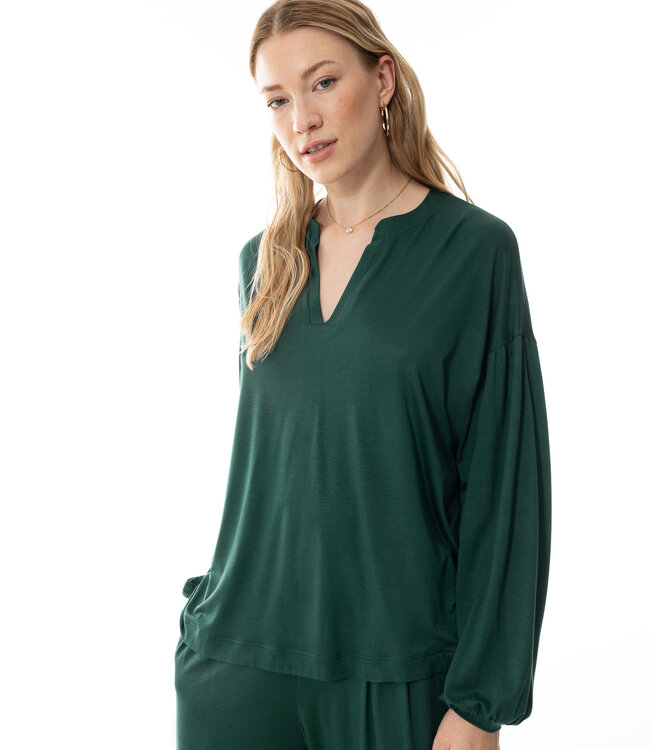 Alena T-Shirt - Green Leaves