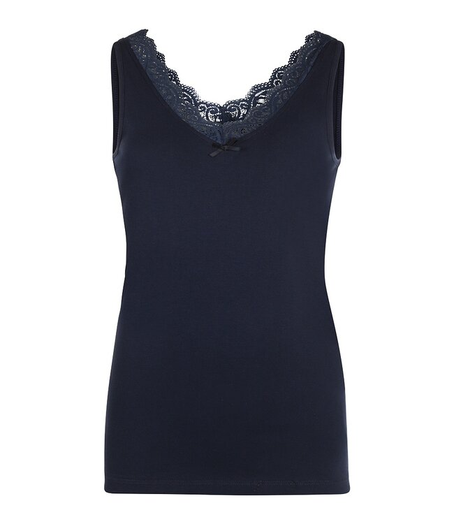 Women Lace Top - Navy