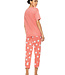 Dalina Pyjama 3/4 Length Short Sleeve - Cherry Punch