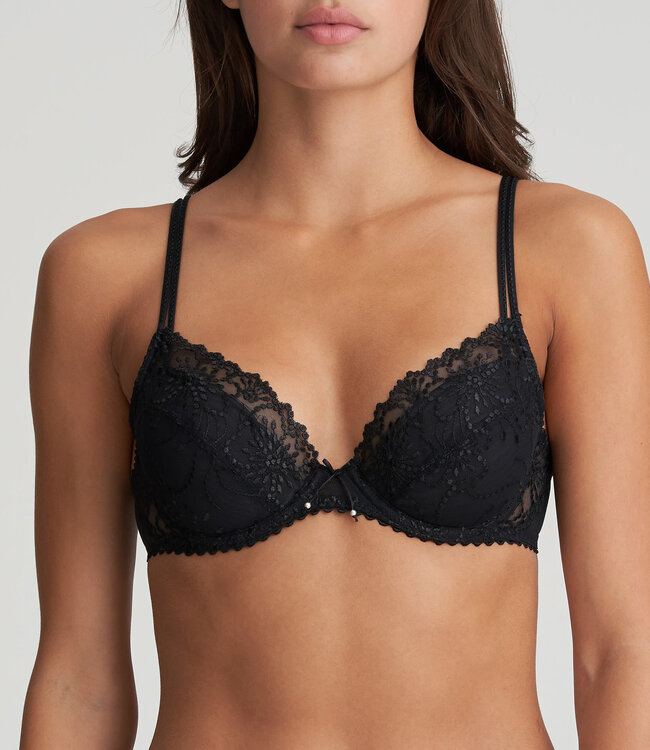 Jane Push Up BH Uitneembare Pads - Zwart