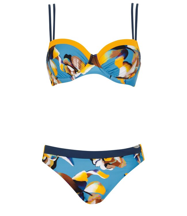 Bikini Yellow Flower - Blauw