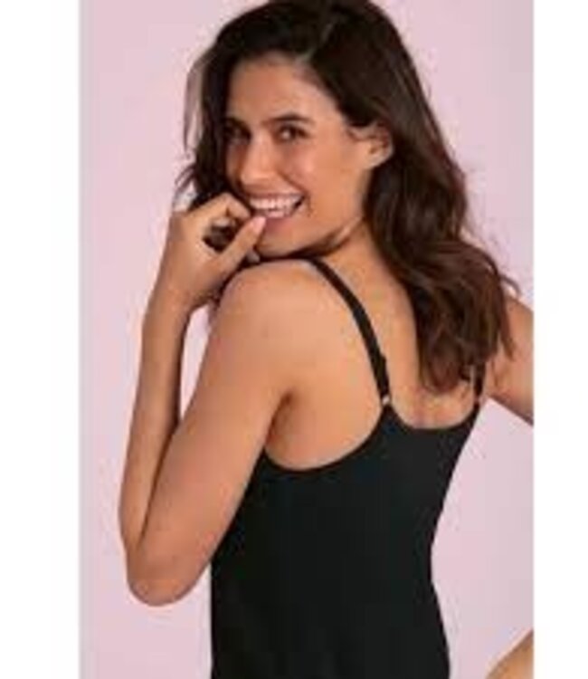 Amica BH hemd met Schalen - Zwart