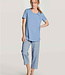 Women Pyjama 7/8 - Milky blue