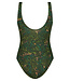 Swimsuit Soft Cup Shape - Zebra Green