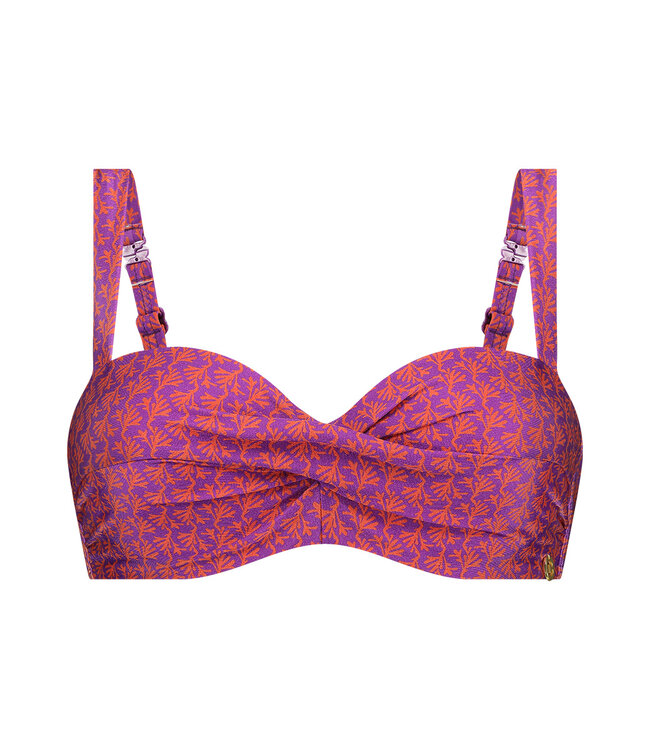 Bikini Top Twisted Padded Wired - Coral