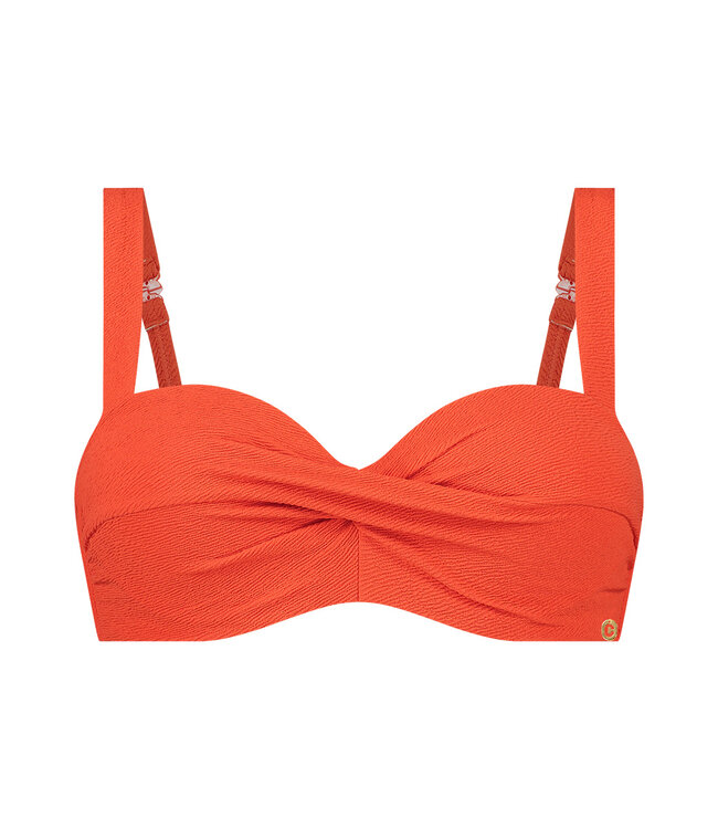 Bikini Top Twisted Padded Wired - Summer Red Relief