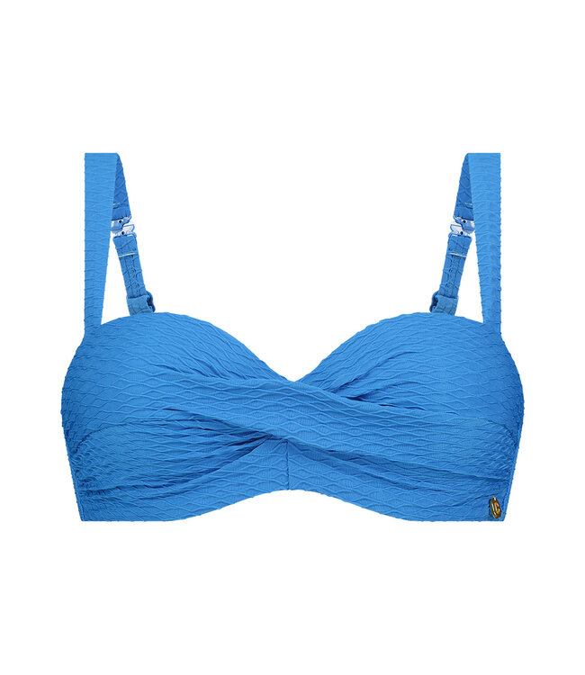 Bikini Top Twisted Padded - Blue Snake