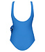 Swimsuit V-Neck Padded - Blue Snake