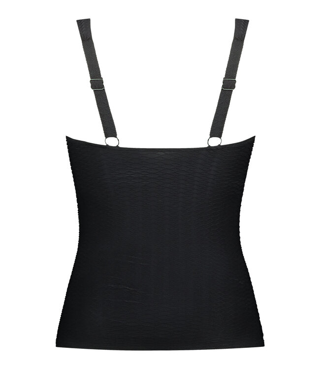Tankini Top Twisted Padded - Zwart Snake