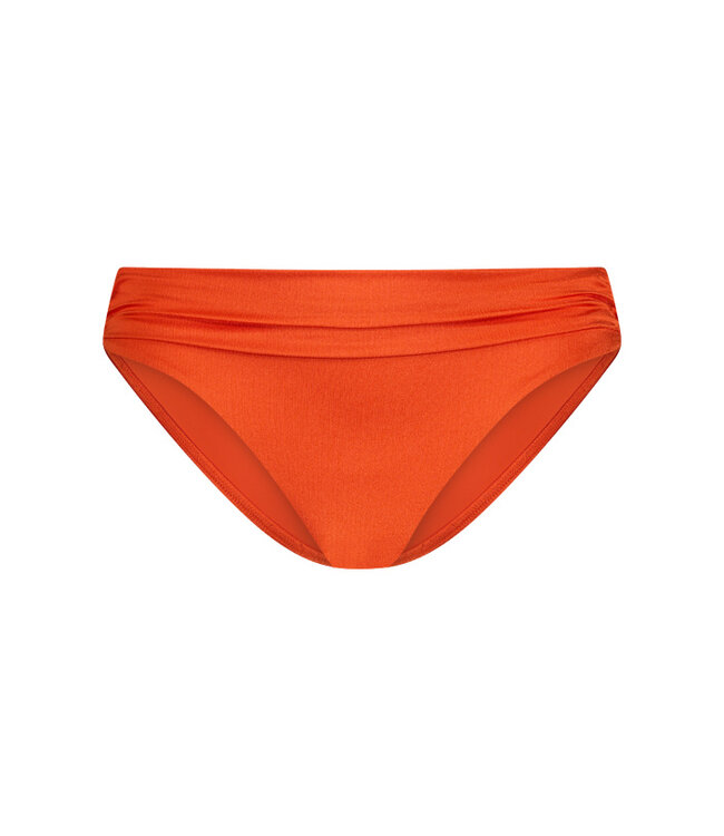 Satin Tomato Mid Waist Bottom - Satin Tomato