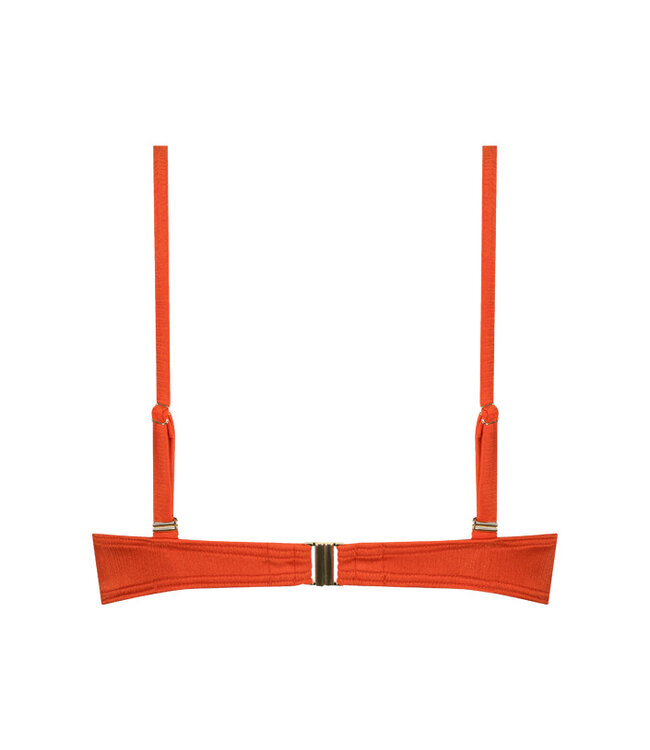 Satin Tomato Padded Wired Top - Satin Tomato