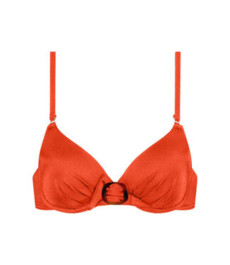 Cyell Satin Tomato Padded Wired Top