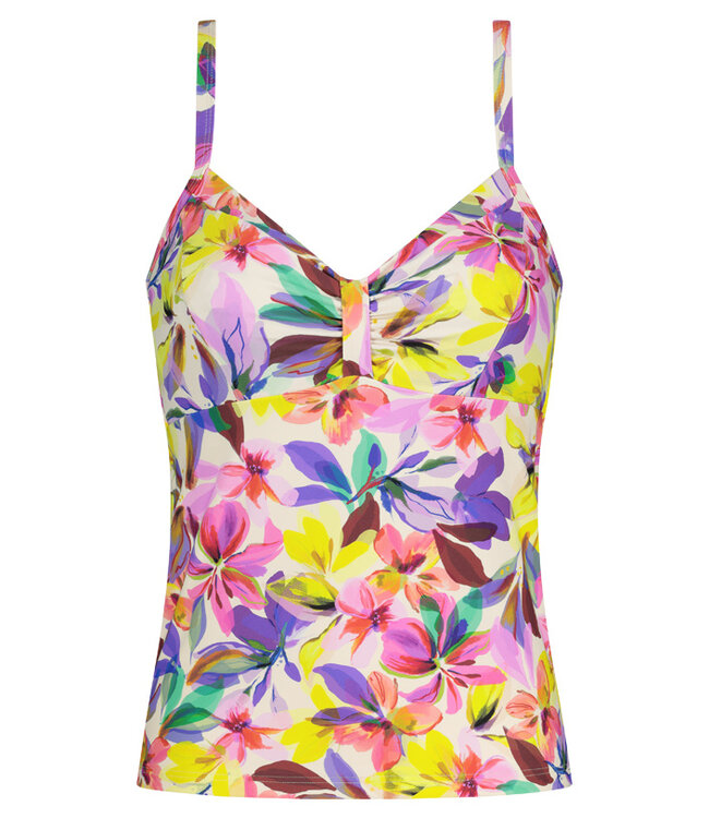 Fluid Flowers Wired Tankini Top - Fluid Flowers