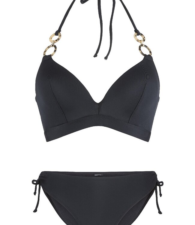 Triangel Voorgevormd Bikini Set - Zwart
