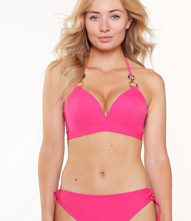 Triangel Voorgevormd Bikini Set - Fuchsia