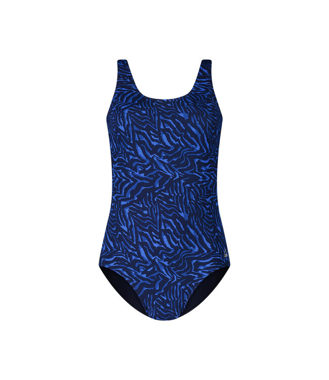 Pool Swimsuit Soft Cup Shape - Animal Spots Blue