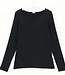 Perfect Line Casmere T-shirt Long Sleeve - Zwart